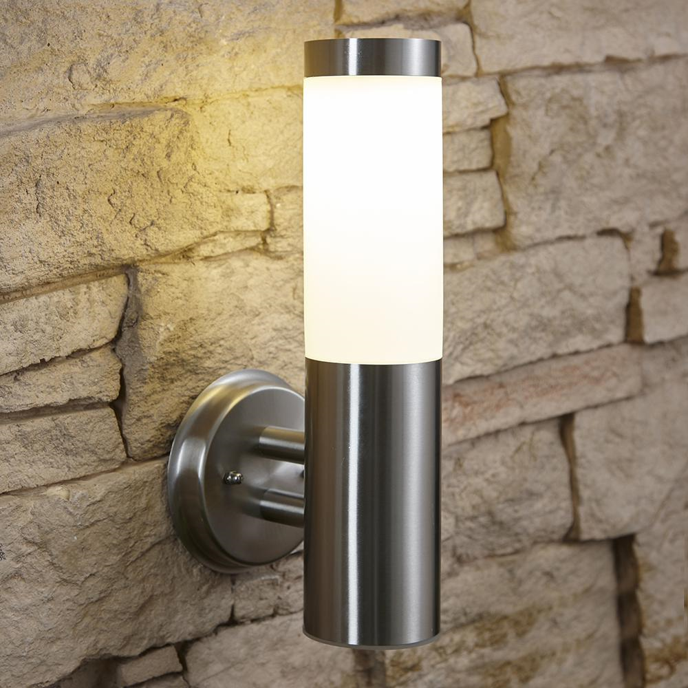 Biard Basford LED Stainless Steel Wall Light - Biard Basford LED Stainless Steel Solar Wall Light